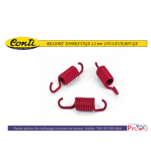 RESSORT EMBRAYAGE CONTI 2,2MM (*3) COULEUR ROUGE